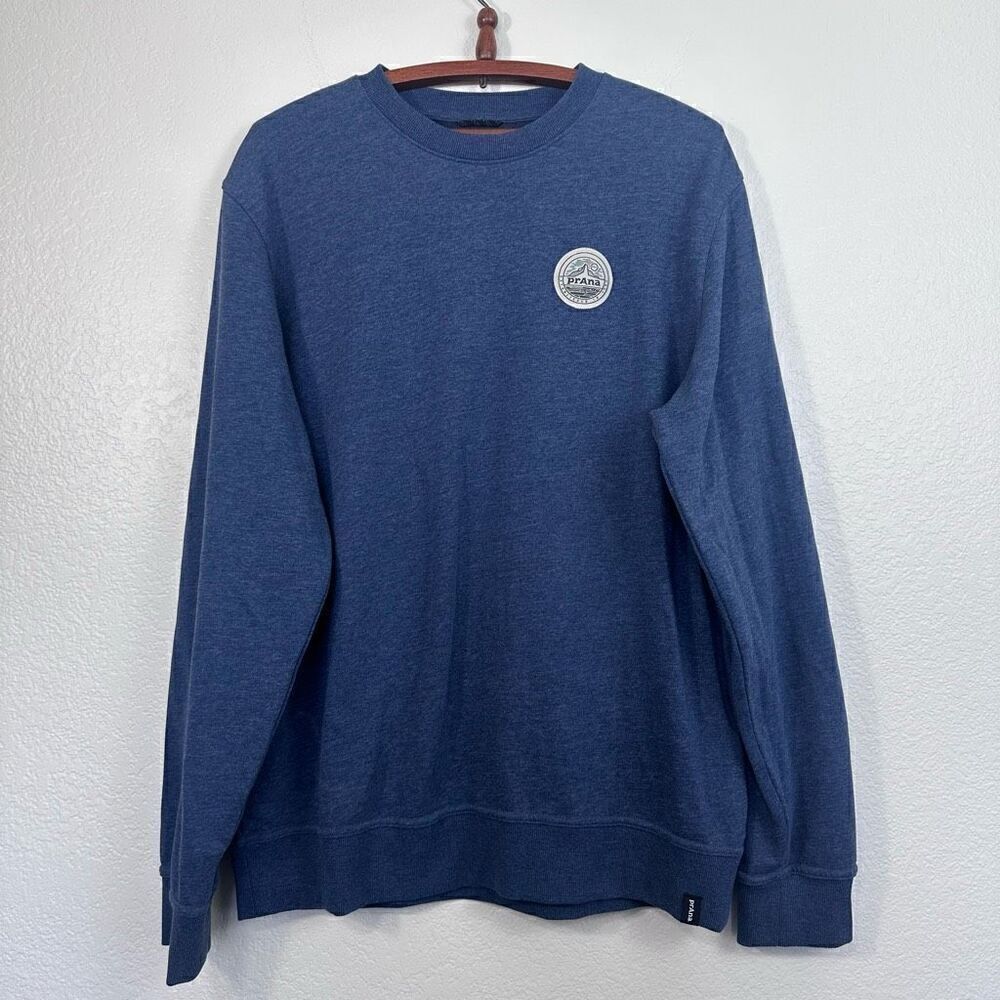 PrAna Patch Pullover Crew in Prana Denim Heather Size L - Picture 4 of 12